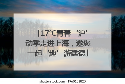 17℃青春‘沪’动季走进上海，邀您一起‘趣’游建德