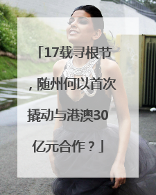 17载寻根节，随州何以首次撬动与港澳30亿元合作？