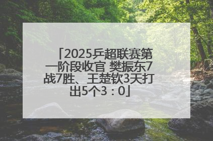 2025乒超联赛第一阶段收官 樊振东7战7胜、王楚钦3天打出5个3∶0