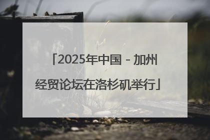 2025年中国－加州经贸论坛在洛杉矶举行