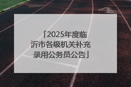 2025年度临沂市各级机关补充录用公务员公告