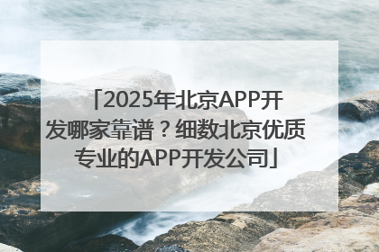 2025年北京APP开发哪家靠谱？细数北京优质专业的APP开发公司