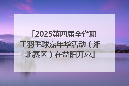 2025第四届全省职工羽毛球嘉年华活动（湘北赛区）在益阳开幕
