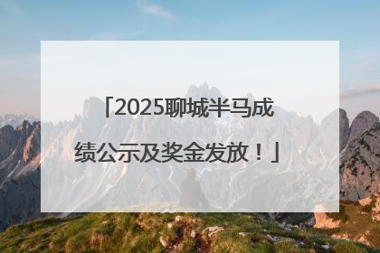 2025聊城半马成绩公示及奖金发放！