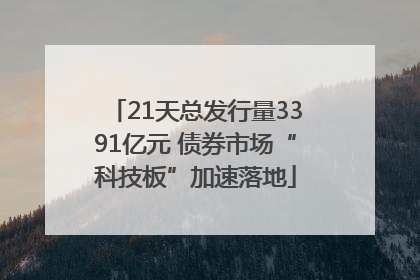 21天总发行量3391亿元 债券市场“科技板”加速落地