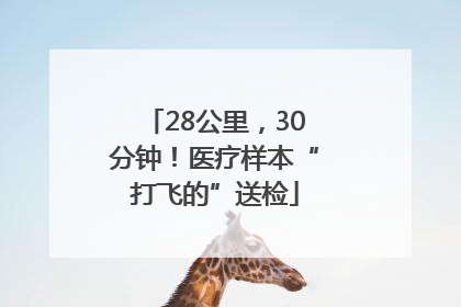 28公里，30分钟！医疗样本“打飞的”送检