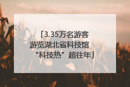3.35万名游客游览湖北省科技馆 “科技热”超往年