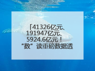 41326亿元、191947亿元、5924.6亿元！“数”读重磅数据透视经济韧性与活力
