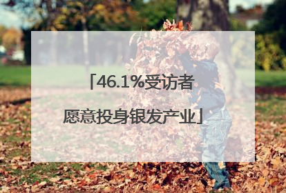 46.1%受访者愿意投身银发产业