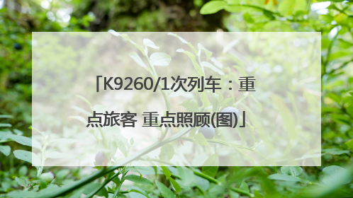 K9260/1次列车：重点旅客 重点照顾(图)
